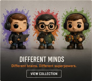 Neurodivergent hero collectible figures