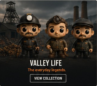 Welsh mining and working community character figures